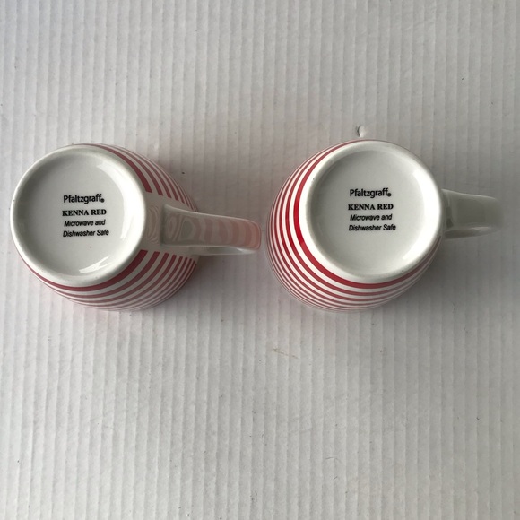 Set Of 2 Pfaltzgraff “Kenna Red” Coffee Mugs - Picture 3 of 6